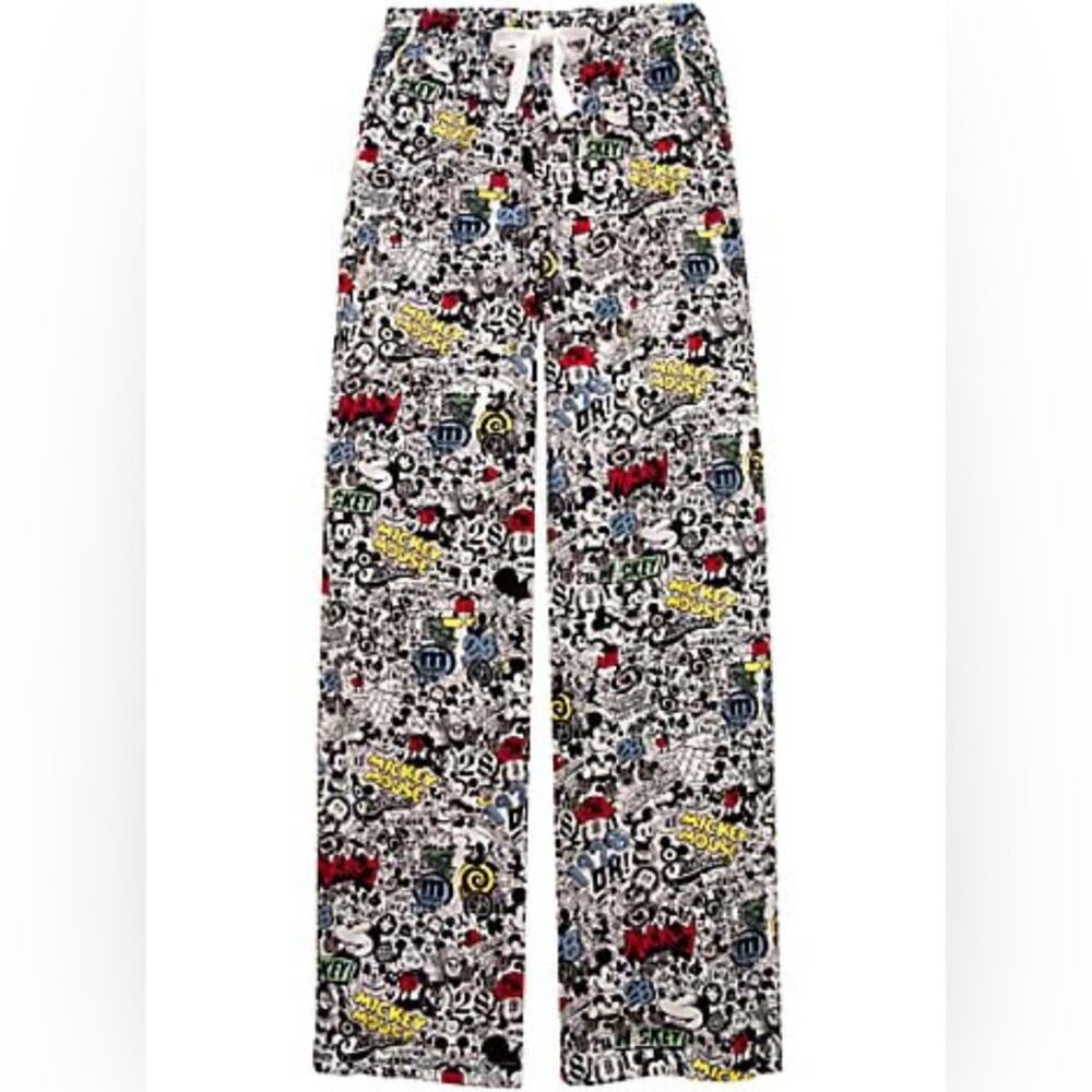 UEC DISNEY PARKS Lounge Pants Mickey Mouse Through The Years 100% COTTON SZ M